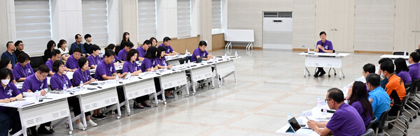 ▲ 안산시 대부포도축제 개최 전 추진 사항 점검 최종 보고회 개최 모습.