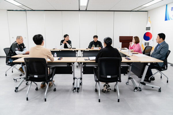 ▲ '광진구 이동노동자 권익 향상을 위한 의견청취 간담회' 개최 모습.