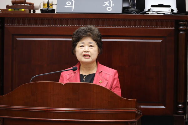 ▲ 이미재 의원 5분 자유발언 모습.