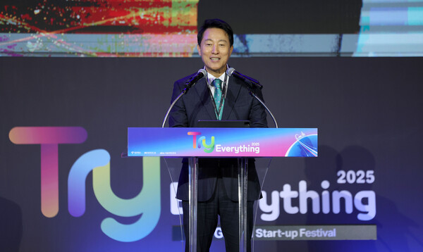 ▲ Try everything 2025 개회사하는 오세훈 서울시장. /뉴시스