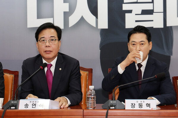 ▲ 발언하는 송언석 원내대표. /뉴시스