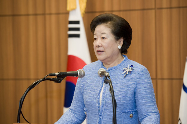 ▲ 한학자 통일교 총재 모습. (사진 = 통일교 제공)
