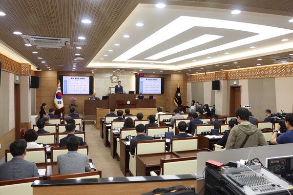 ▲ 평택시의회 제258회 임시회 제2차 본회의 전경.