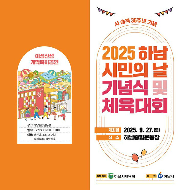 ▲ 제36주년 하남시민의 날 기념식 및 체육대회 포스터.