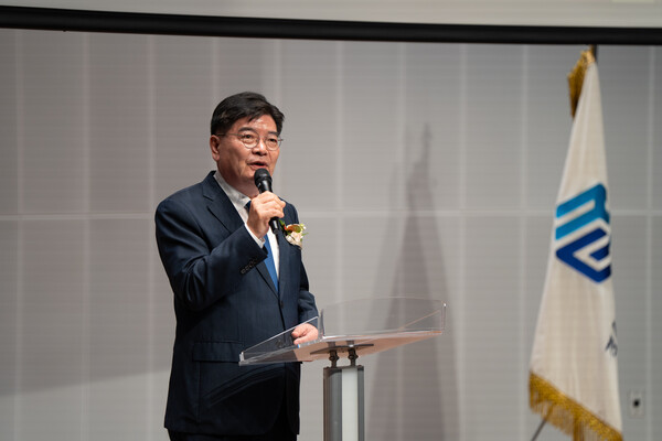 ▲ 김용진 사장 취임식.