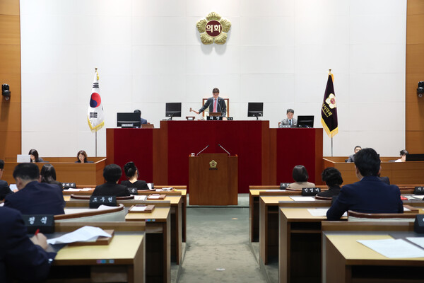 ▲ 성남시의회 제305회 임시회 제2차 본회의 전경.