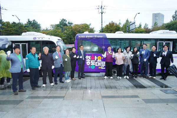 ▲ 동대문구 자율주행버스 개통식 개최 모습.