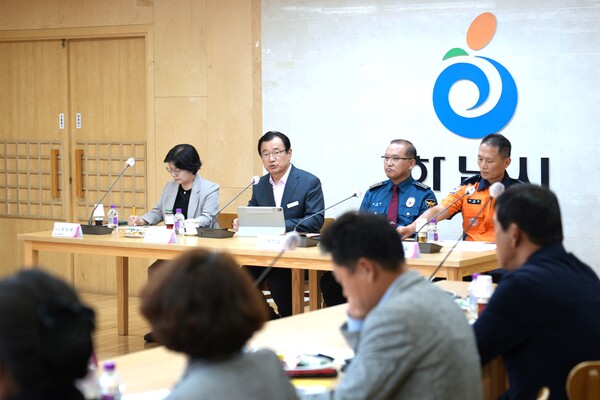 ▲ 이현재 하남시장이 ‘2025년 하남시 지역치안협의회’에서 발언하고 있다.