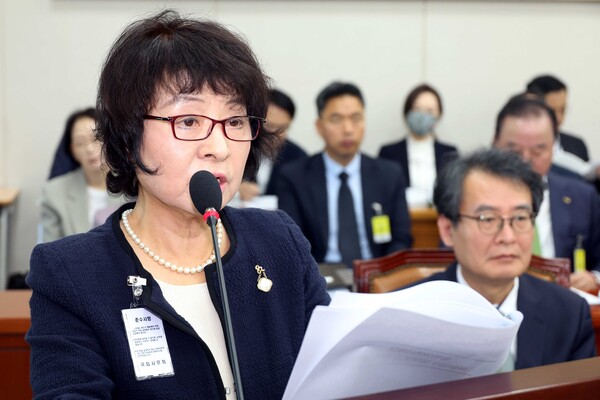 ▲ 업무 보고하는 박지향 동북아역사재단 이사장. /뉴시스
