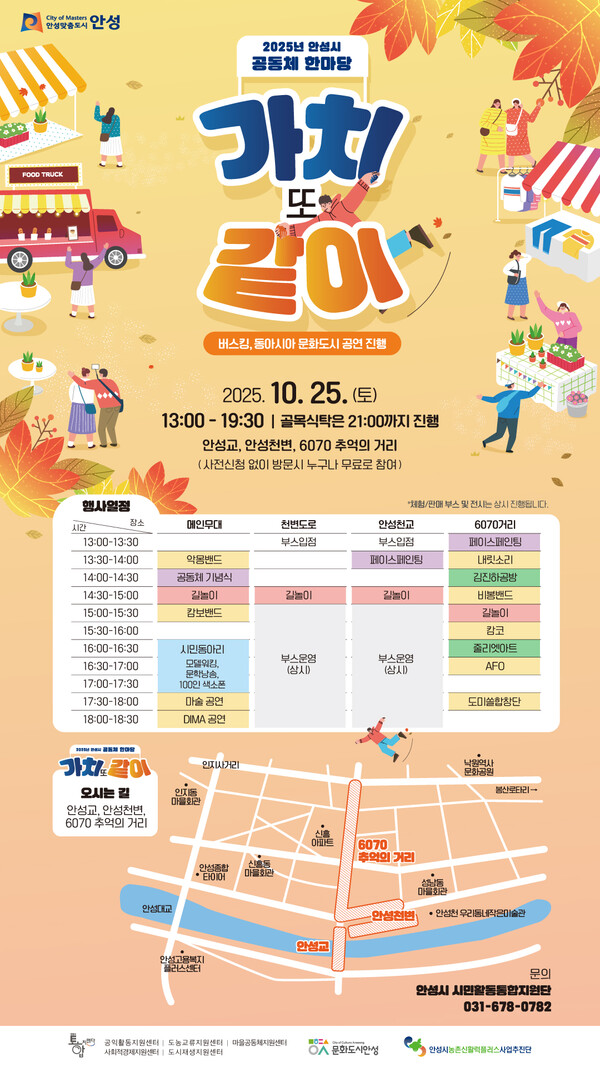 ▲ 2025 안성시 공동체 한마당 '가치 또 같이' 포스터.