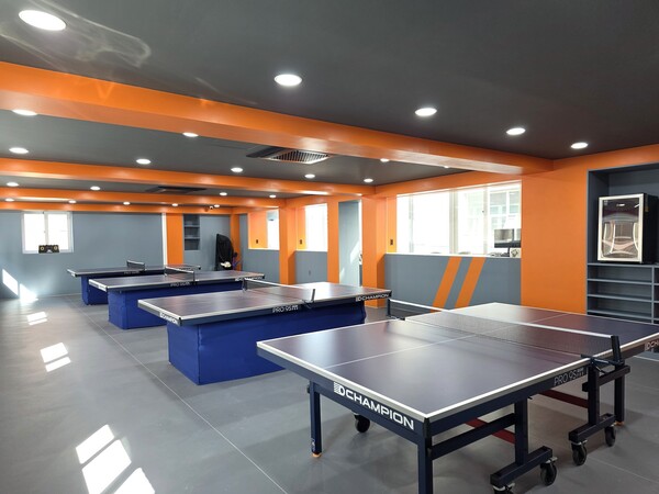 ▲ 실내탁구장 전경.