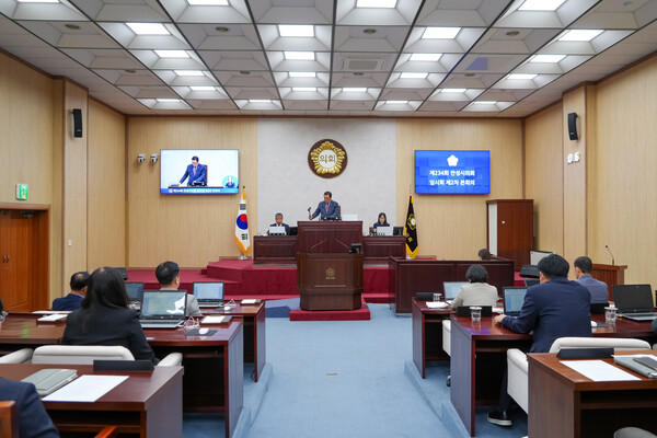 ▲ 안성시의회 제234회 임시회 제2차 본회의 전경.