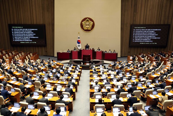 ▲ 국정감사 중 일요일에 열린 본회의. /뉴시스
