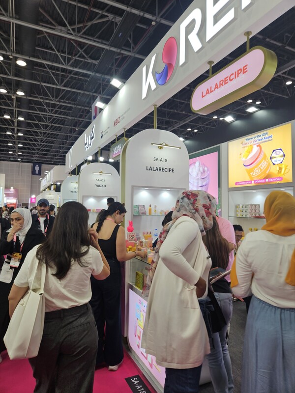 ▲ 지난달 27일부터 29일까지 두바이에서 열린 '2025 두바이 화장품·뷰티 전시회' 한국관 모습.