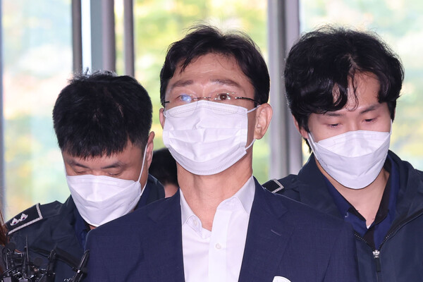 ▲ 임성근 전 해병대 1사단장이 지난 10월 30일 서울 서초구 이명현 순직해병 특별검사팀 사무실에서 피의자 조사를 위해 출석하고 있다. /뉴시스