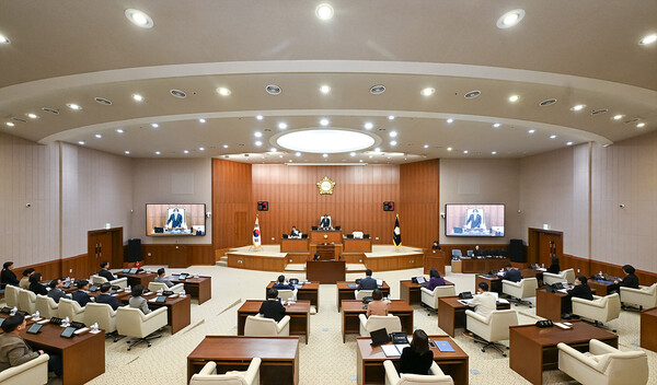 ▲ 의정부시의회 제339회 임시회 제2차 본회의 전경.