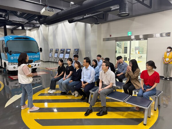 ▲ 현장중심 재난체험훈련 진행 사진.