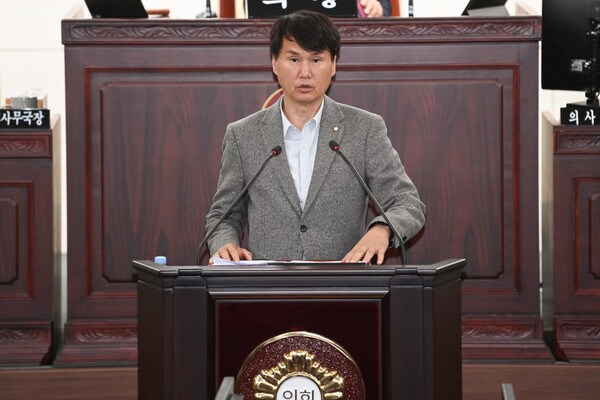 ▲ 송선영 의원 5분발언 모습.