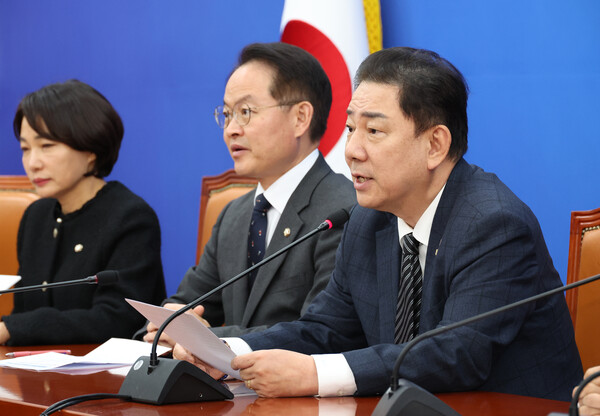 ▲ 정책조정회의 발언하는 김병기 원내대표. /뉴시스