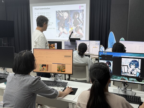 ▲ AI 콘텐츠 캠퍼스 內 AI 콘텐츠 창작아카데미 교육 현장.