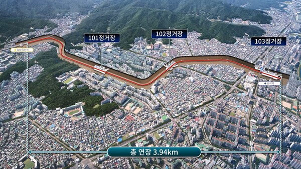 ▲ 우이신설 연장선 노선도.