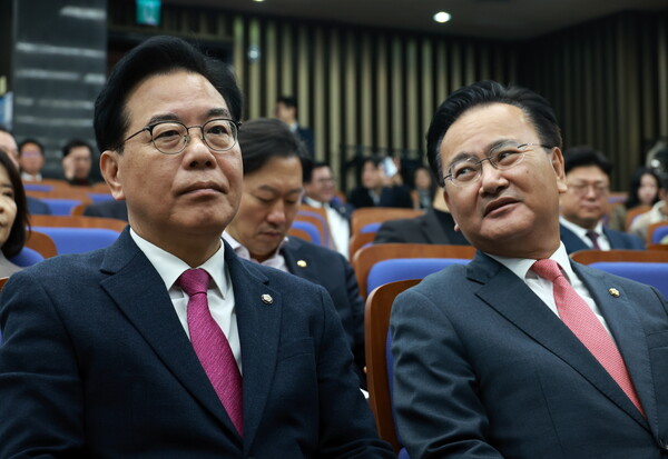 ▲ 의총 참석한 송언석 원내대표. /뉴시스