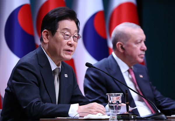 ▲ 공동언론발표 하는 이재명 대통령. /뉴시스