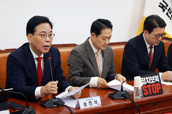 ▲ 발언하는 송언석 원내대표. /뉴시스