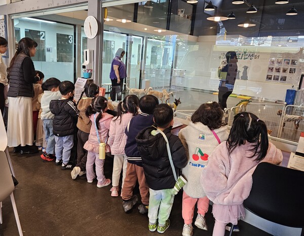 ▲ 어린이 생명 존중 교육 관찰 시간.