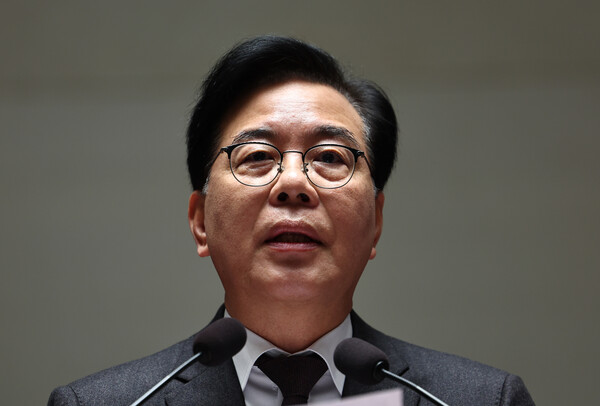 ▲ 의총서 발언하는 송언석 원내대표. /뉴시스