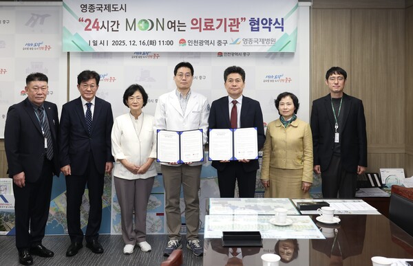 ▲ 24시간 Moon여는 의료기관 협약식.