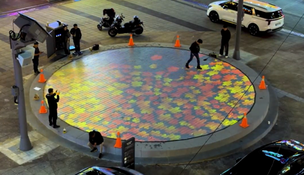 ▲ 구월 로데오광장에 스마트 미디어 스퀘어 조성한 모습.