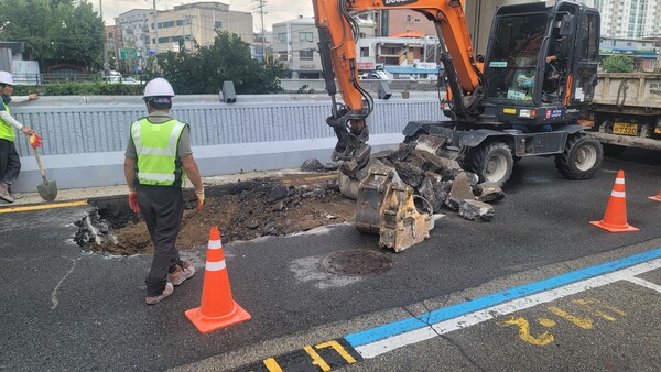 ▲ 종암동 일대 굴착 조사 실시 모습.