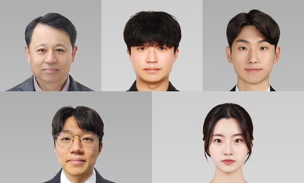 ▲ (왼쪽 위부터 시계방향으로) 서강대 컴퓨터공학과 구명완 교수, 인공지능협동과정 이인성, 정태영, 이윤경, 한민수 석사과정생. (사진=서강대 제공)