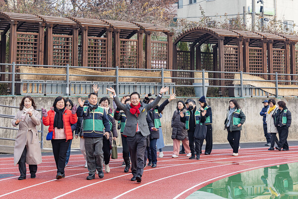 ▲ 도림유수지 야외체육시설 준공행사.