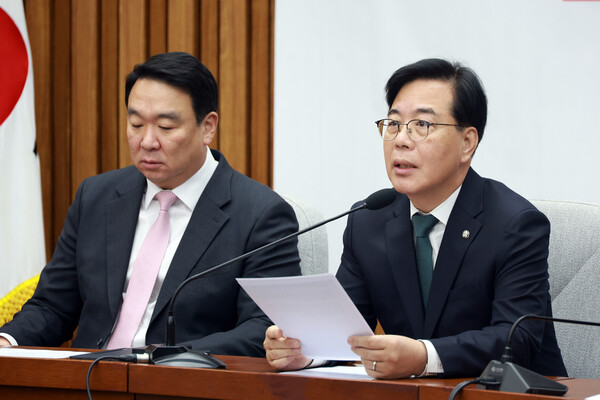 ▲ 발언하는 송언석 원내대표. /뉴시스