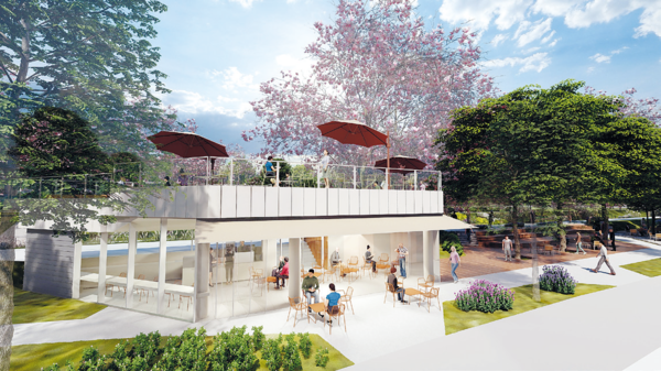 ▲ 여의천 소원카페 조감도(전면).