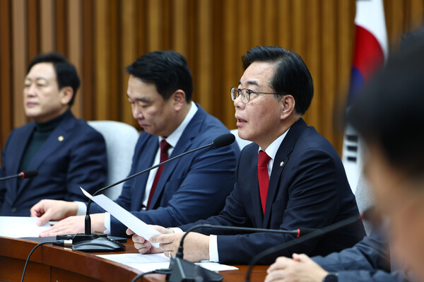 ▲ 발언하는 송언석 원내대표. /뉴시스