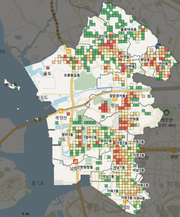 ▲ 빅데이터 기반 말라리아 위험도 분석.