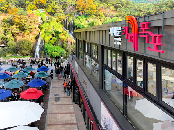 ▲ 카페폭포 전경.