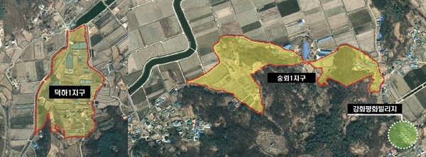 ▲ 덕하1·숭뢰1지구.