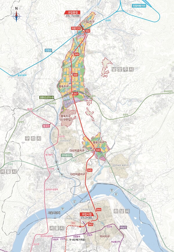 ▲ 강동하남남양주선 노선도.
