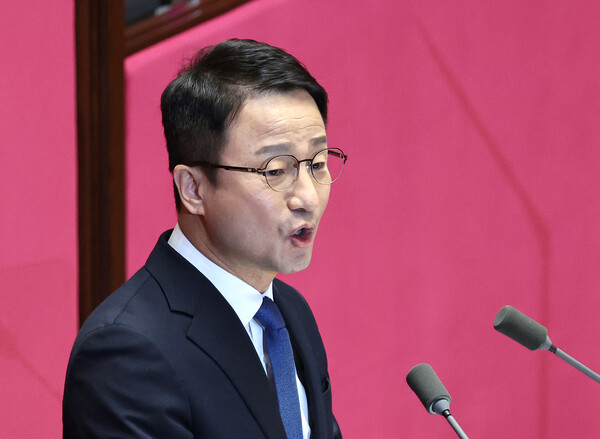 ▲ 교섭단체대표연설하는 한병도 원내대표. /뉴시스