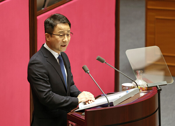 ▲ 교섭단체대표연설하는 한병도 원내대표. /뉴시스