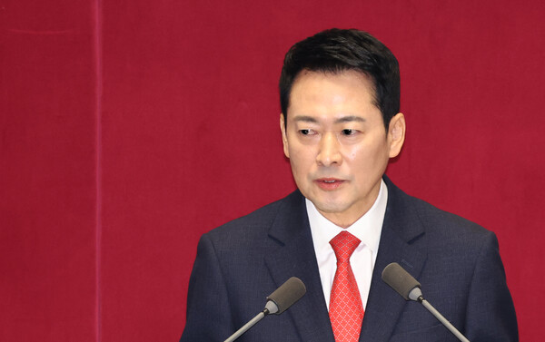 ▲ 교섭단체 대표연설하는 장동혁 국민의힘 대표. /뉴시스