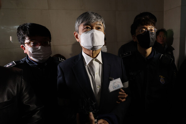 ▲ 조태용 전 국정원장이 지난해 11월18일 오후 서울 서초구 이명현 순직해병 특별검사팀 사무실에서 조사를 위해 출석하고 있다. /뉴시스