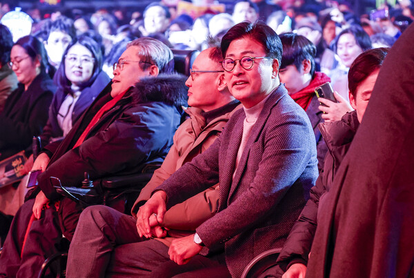 ▲ 한동훈 토크콘서트 참석한 김종혁. /뉴시스