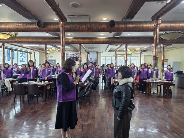 ▲ 연수 여성대학 자원봉사단 발대식.