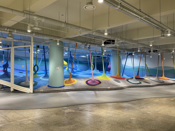 ▲ 경기창작캠퍼스 갯벌놀이터 그물놀이터.