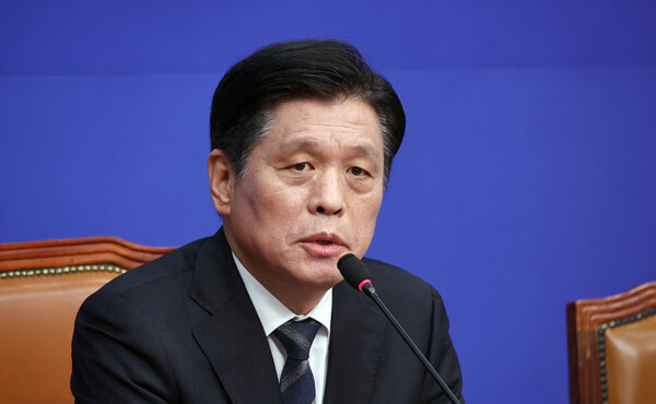 ▲ 기자간담회 발언하는 조승래 더불어민주당 사무총장. /뉴시스